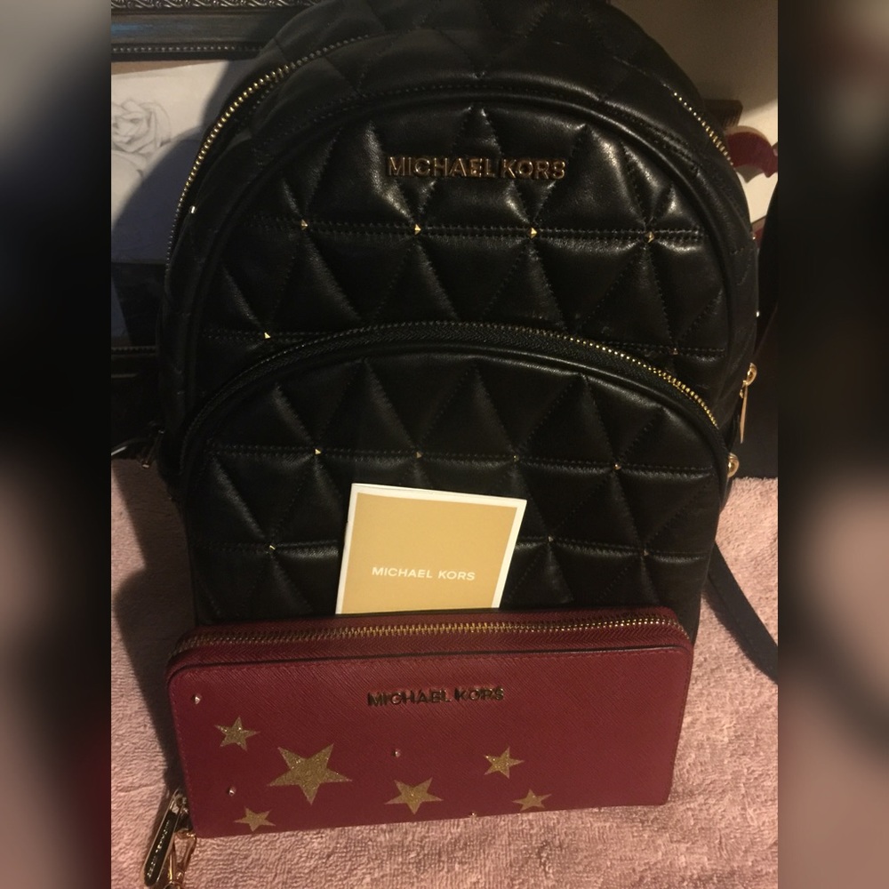 Michael Kors Black Quilted Abbey